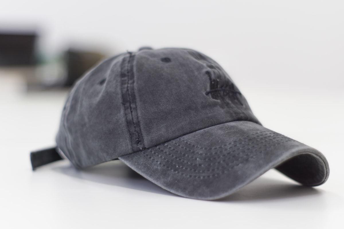 Gray baseball cap